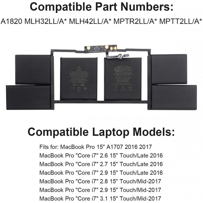 MacBook Pro 15 A1707 Battery A1820