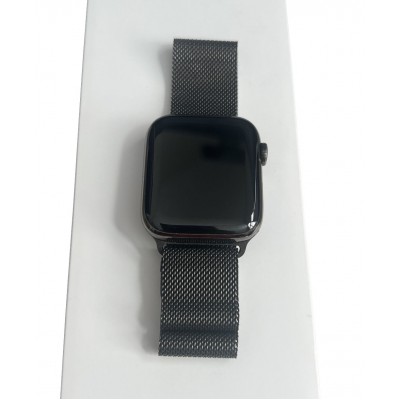 Apple Watch 6 44mm Graphite Stainless Steel Case with Graphite Milanese Loop