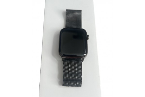 Apple Watch 6 44mm Graphite Stainless Steel Case with Graphite Milanese Loop