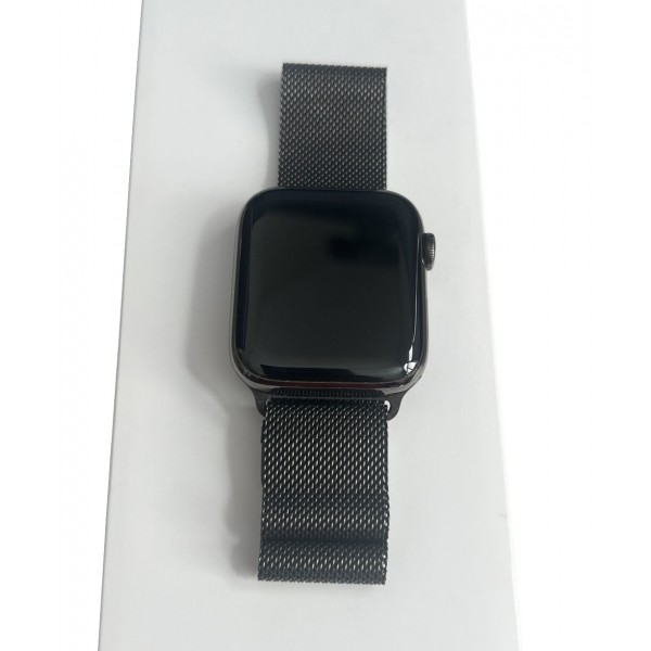 Apple Watch 6 44mm Graphite Stainless Steel Case with Graphite Milanese Loop